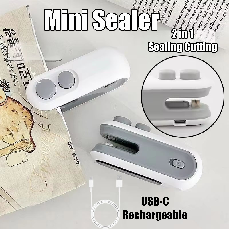 Meal Prep Vacuum Seal - Sigillatrici per Sacchetti Portatili Ricaricabili USB-C,