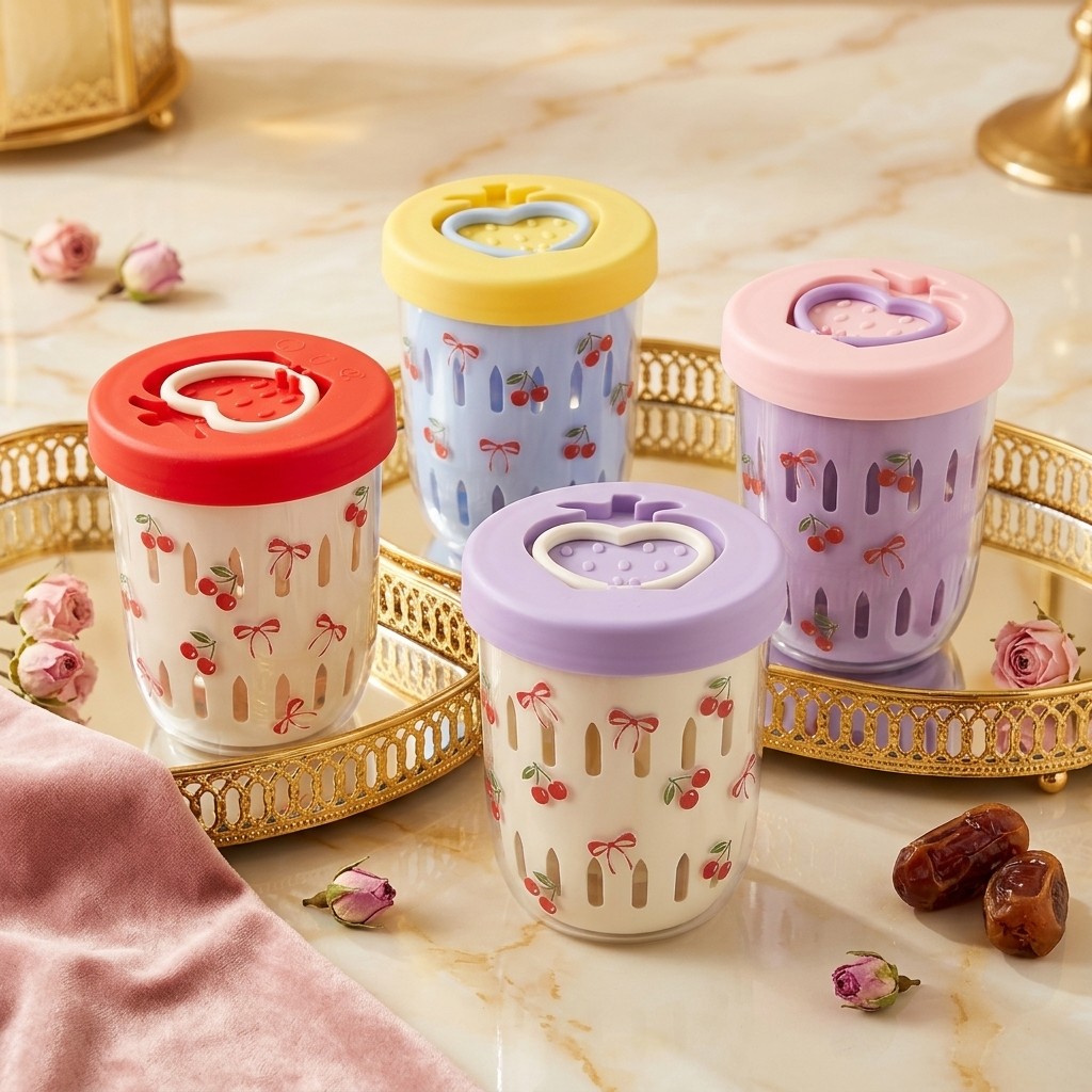 Meal Prep Yogurt Containers - Contenitore in Plastica Trasparente per Overnight