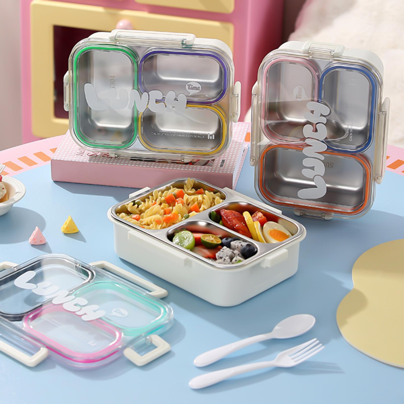 Meal Prep Lunch Boxes - Contenitore per Pranzo in Acciaio Inox