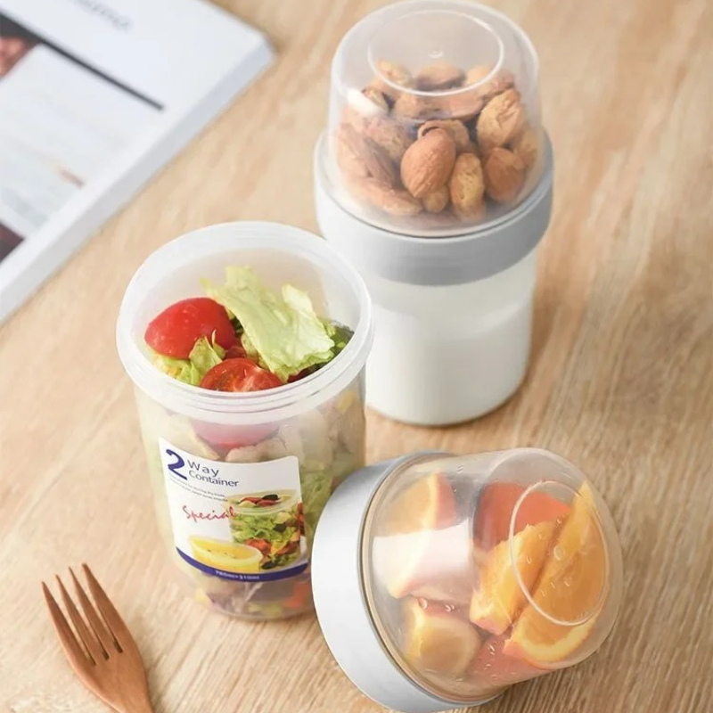 Meal Prep Yogurt Containers - Colazione Farina d'avena Cereali Noce Yogurt