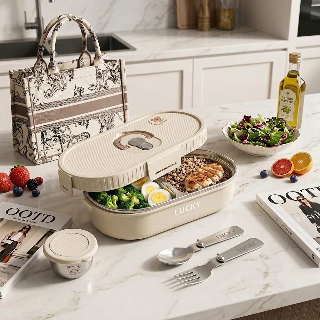 Meal Prep Lunch Boxes - Set di Contenitori per Pranzo in