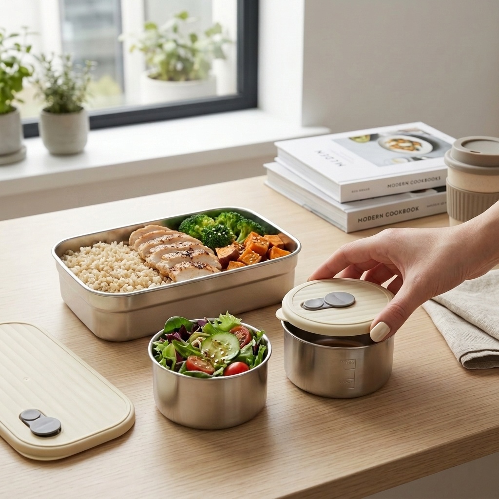 Meal Prep Lunch Boxes - Set di Contenitori per Alimenti in