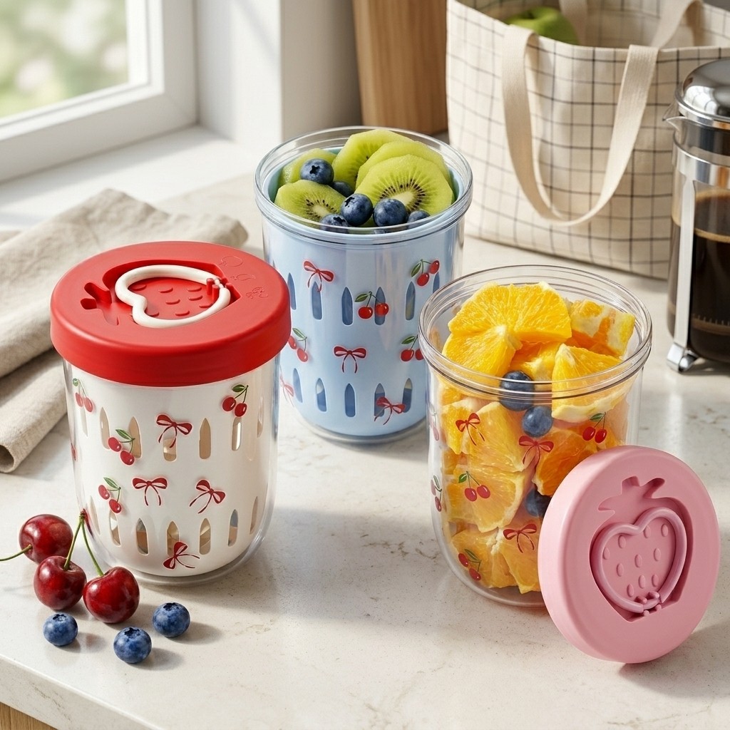 Meal Prep Yogurt Containers - Contenitore per Insalata in Plastica con