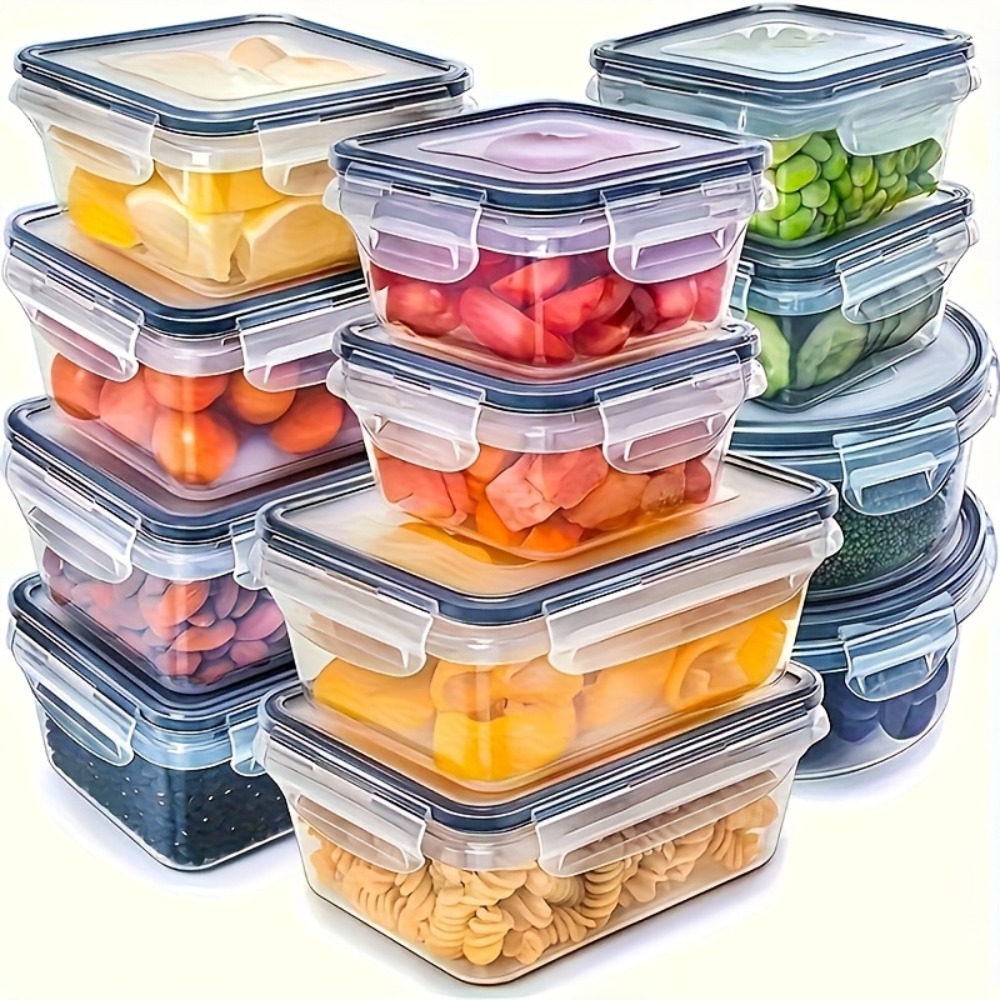 Meal Prep Lunch Boxes - Contenitore Ermetico per Alimenti con Coperchio,