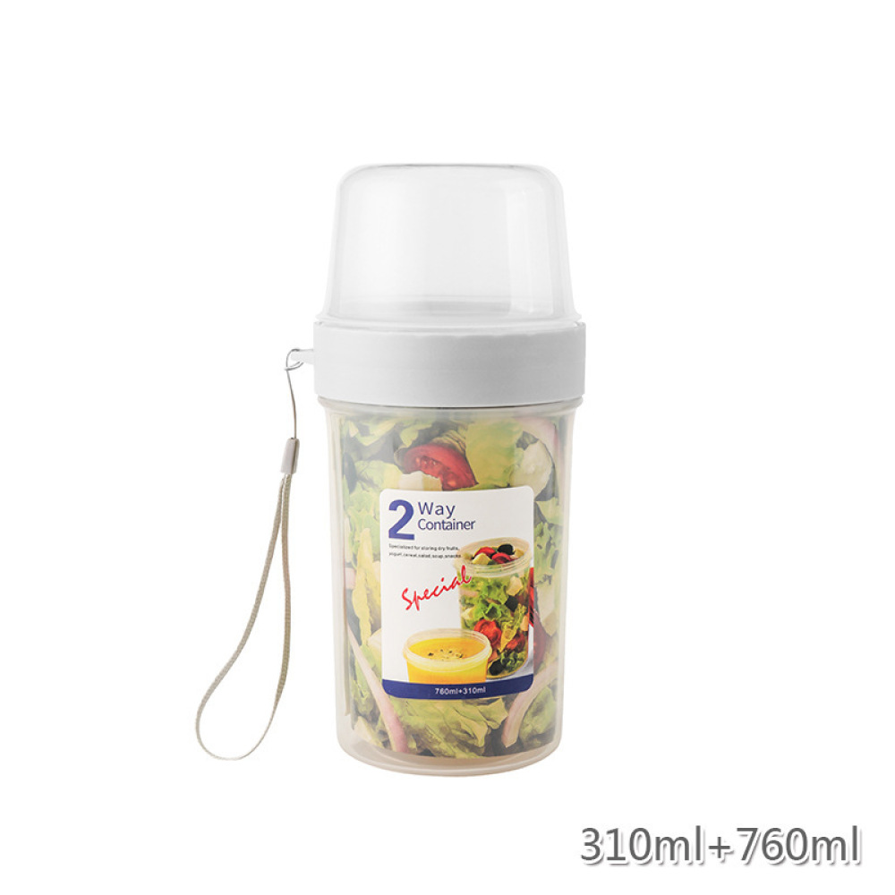 Meal Prep Yogurt Containers - Contenitore per Alimenti a Doppio Strato