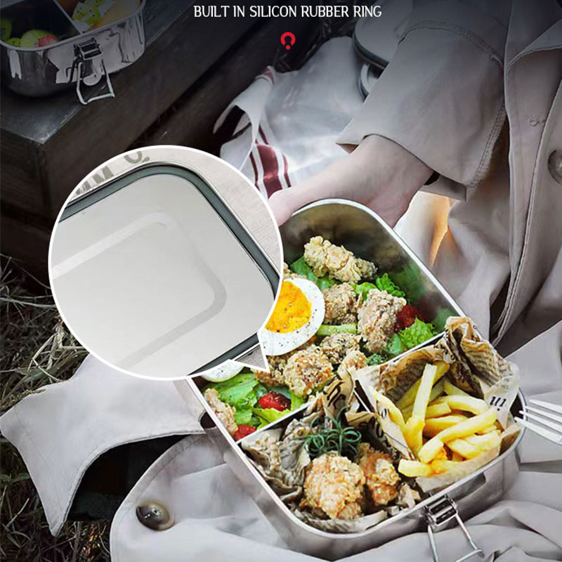 Lunch Box quadrato in acciaio  - Meal Prep Lunch Boxes recensione e prezzo